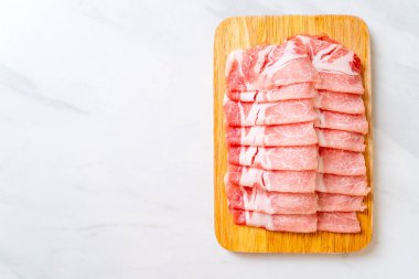 fresh pork sirloin sliced