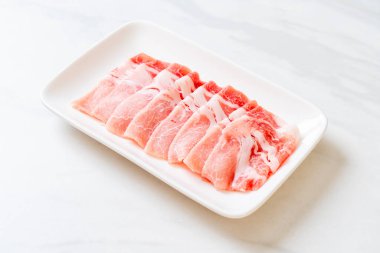 fresh pork sirloin sliced