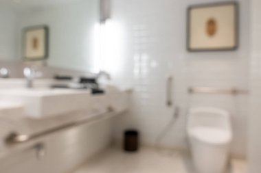 Arka plan için soyut bulanık banyo iç mimarisi