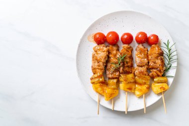 grilled pork barbecue skewer