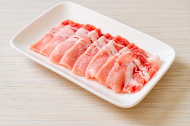 fresh pork sirloin sliced