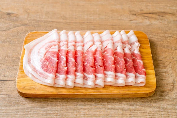 Fresh pork belly sliced — 스톡 사진