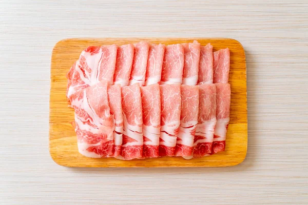 Fresh pork sirloin sliced — Stock Photo, Image