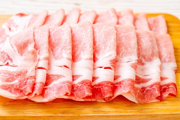 Fresh pork sirloin sliced — 스톡 사진