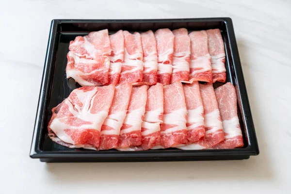 Solomillo de cerdo fresco en rodajas — Foto de Stock