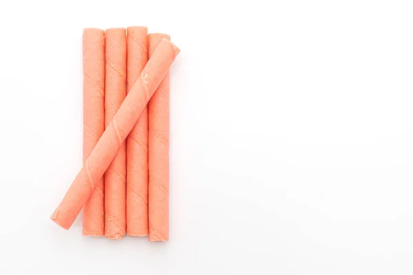 Kex wafer stick med jordgubbs grädde smak — Stockfoto