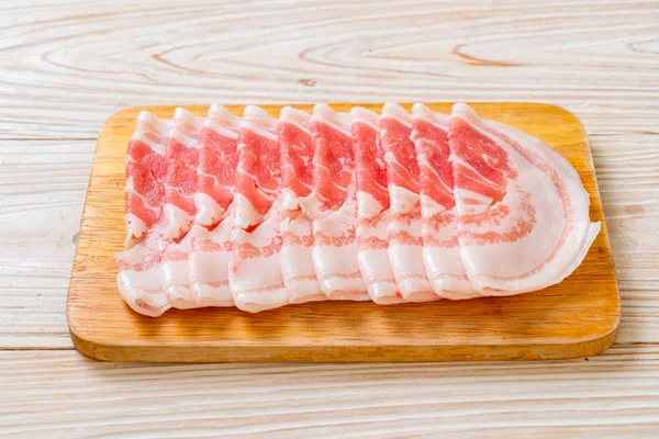 Fresh pork belly sliced — Stock Photo, Image