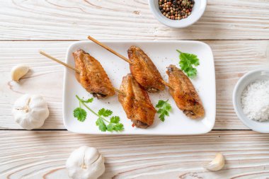 grilled chicken barbecue with pepper and garlic