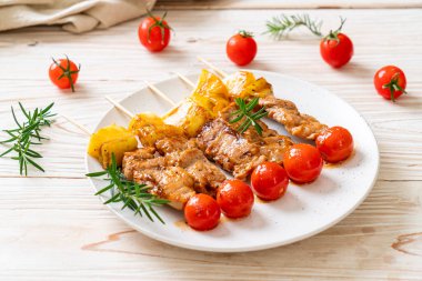 grilled pork barbecue skewer