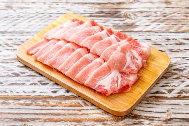 fresh pork sirloin sliced