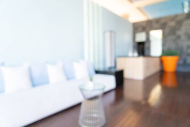Özet olarak, arka plan için soyut bulanık ve odaksız otel lobisi