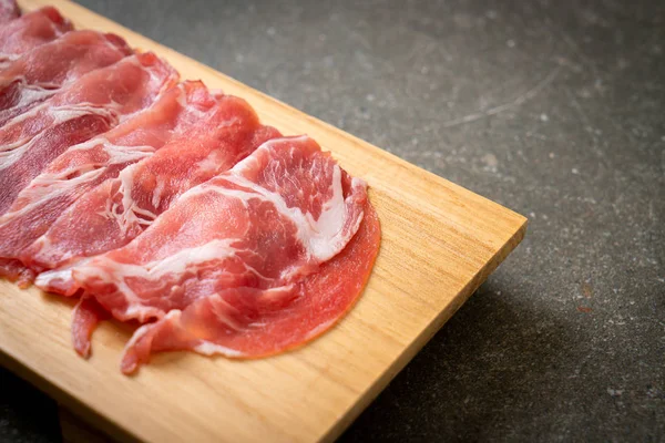 Fresh Sliced Collar Pork Raw — Stock Photo, Image