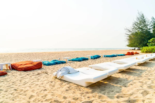 beach bean bag  with ocean sea background