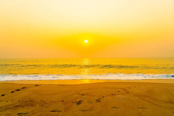 Empty Sea Beach Sunset Sunrise — Stock Photo, Image