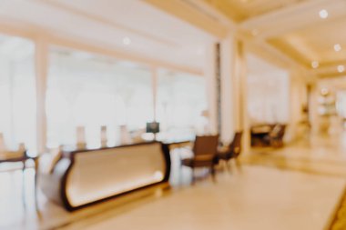 Soyut bulanıklık ve arka plan için lüks otel lobisi