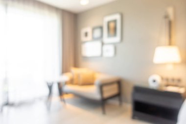 soyut bulanıklık ve odaklanmış oturma odası arka plan için iç mekan