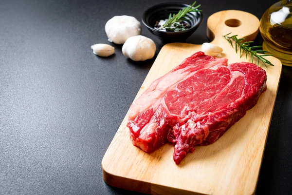 Bife Cru Fresco Carne Crua — Fotografia de Stock