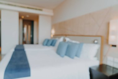 soyut bulanıklık ve odaklanmış yatak odası arka plan için iç mekan