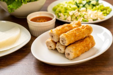 Vietnam domuz köftesi ve sebze paketleri (Nam-Neaung veya Nham Due) - Vietnam geleneksel yemek kültürü