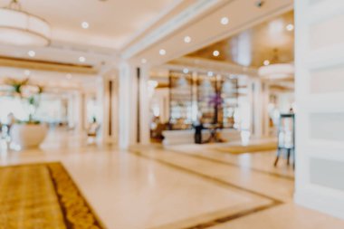 Soyut bulanıklık ve arka plan için lüks otel lobisi