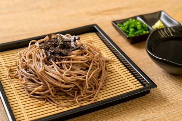 Cold Buckwheat Soba Noodles Zaru Ramen Japanese Food Style — Stock Photo, Image