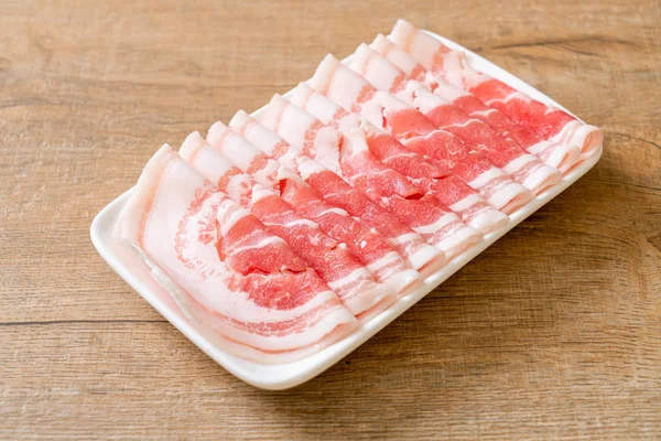 Dilimlenmiş taze domuz eti