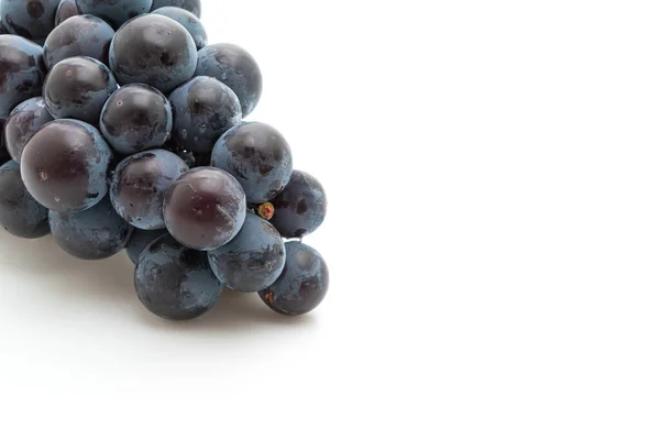 Fresh Black Grapes Isolated White Background — Stock Photo, Image