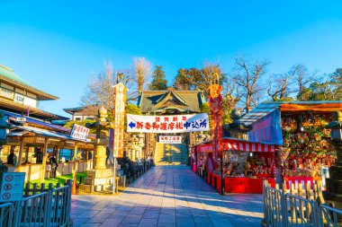Japonya 'daki Narita San Shinshoji Tapınağı' nda güzel bir mimari.