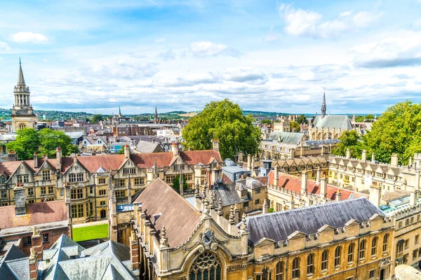 High Angle View High Street Oxford City Wielka Brytania — Zdjęcie stockowe