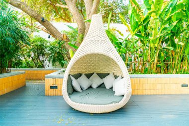 outdoor patio chair arch decoration in garden