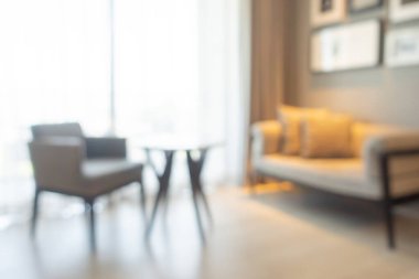 soyut bulanıklık ve odaklanmış oturma odası arka plan için iç mekan