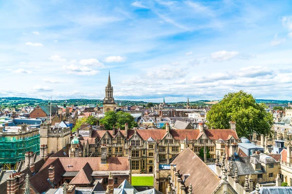 Hög Vinkel Över High Street Oxford City Storbritannien — Stockfoto