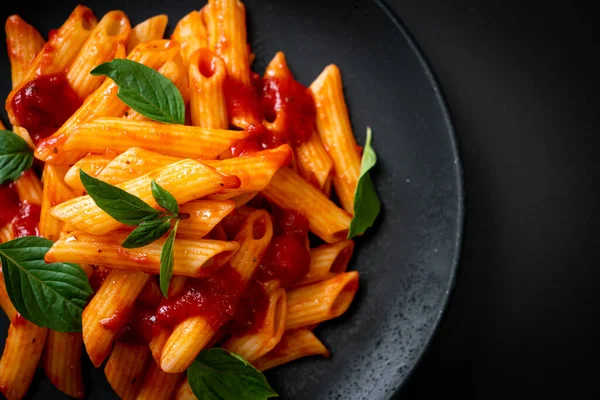 Penne Salsa Pomodoro Stile Gastronomico Italiano — Foto Stock