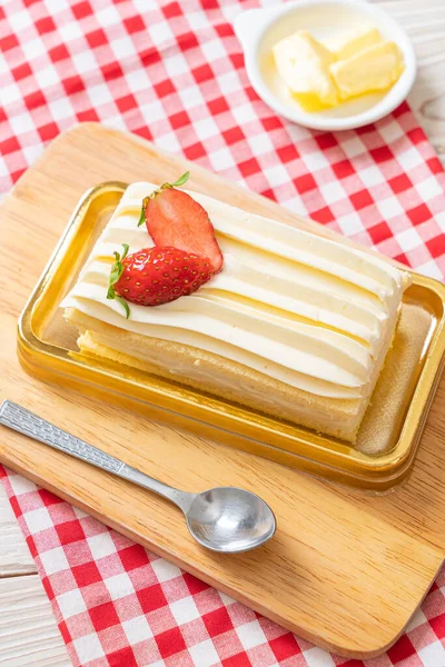 Delicious Strawberry Short Cake Table — Stock Photo, Image