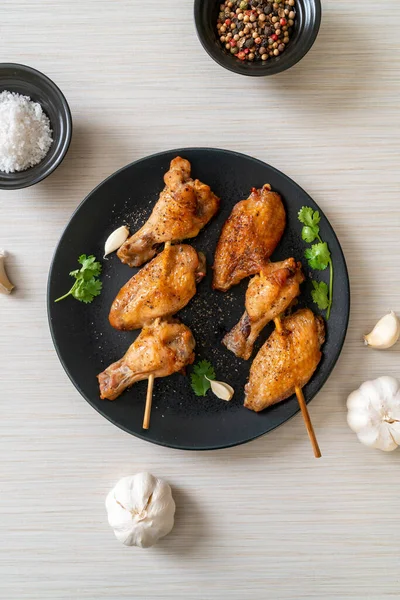 Grilled Chicken Wings Barbecue Pepper Garlic — Stock Photo, Image