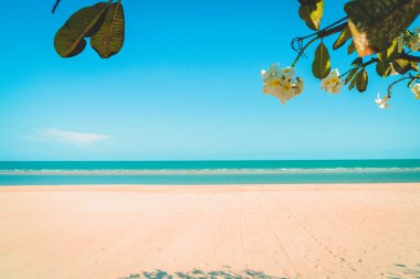beautiful and empty beach sea for background