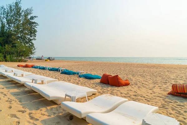 beach bean bag  with ocean sea background