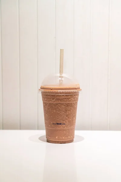 Ijs Mix Chocolade Milkshake Cafe Restaurant — Stockfoto