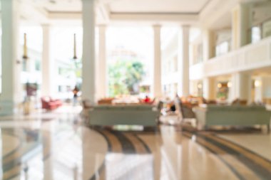 Soyut bulanık lüks otel lobisi ve arka plan için dinlenme odası