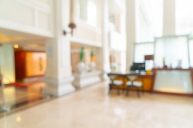 Soyut bulanık lüks otel lobisi ve arka plan için dinlenme odası