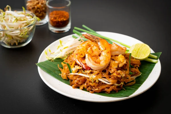 Pad Thai Gebratene Reisnudeln Mit — Stockfoto