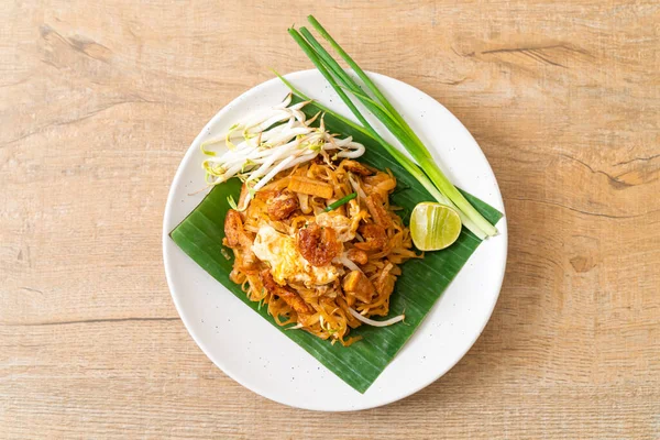 Pad Thai Жареная Рисовая Лапша — стоковое фото