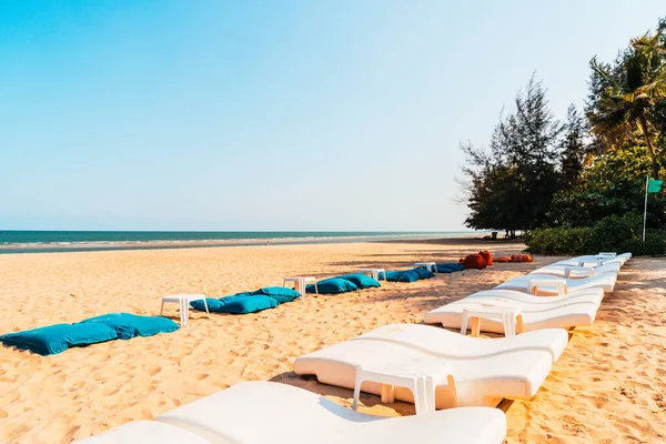 beach bean bag  with ocean sea background