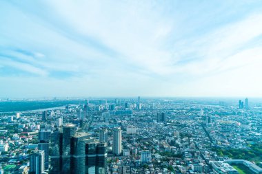 Bangkok Tayland 'da mimarisi ve binası olan güzel bir şehir manzarası