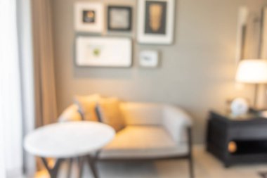 soyut bulanıklık ve odaklanmış oturma odası arka plan için iç mekan