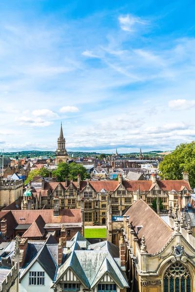 High Angle View High Street Oxford City Wielka Brytania — Zdjęcie stockowe