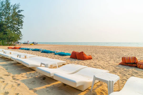 beach bean bag  with ocean sea background