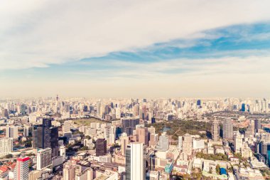 Bangkok Tayland 'da mimarisi ve binası olan güzel bir şehir manzarası