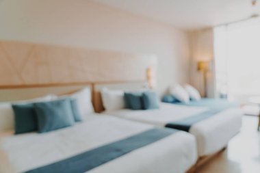 soyut bulanıklık ve odaklanmış yatak odası arka plan için iç mekan