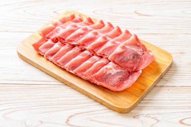 taze doğranmış domuz eti.